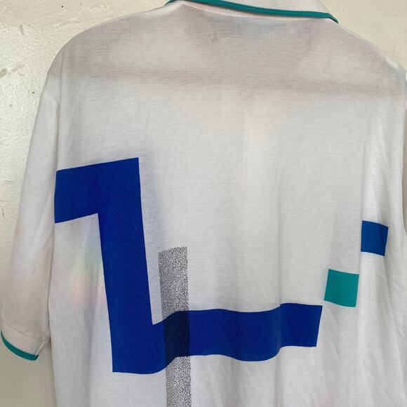 Vintage 1970s Thin Graphic Polo Shirt - Picture 7 of 7